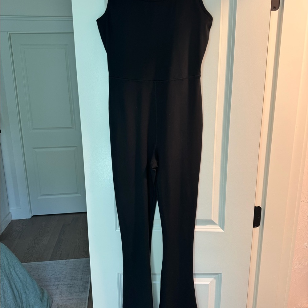 Black Women's Active Flare Jumpsuit